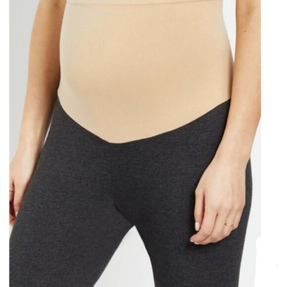Motherhood Maternity Charcoal Grey Cropped Leggings Size Medium New w Tags - Picture 11 of 11